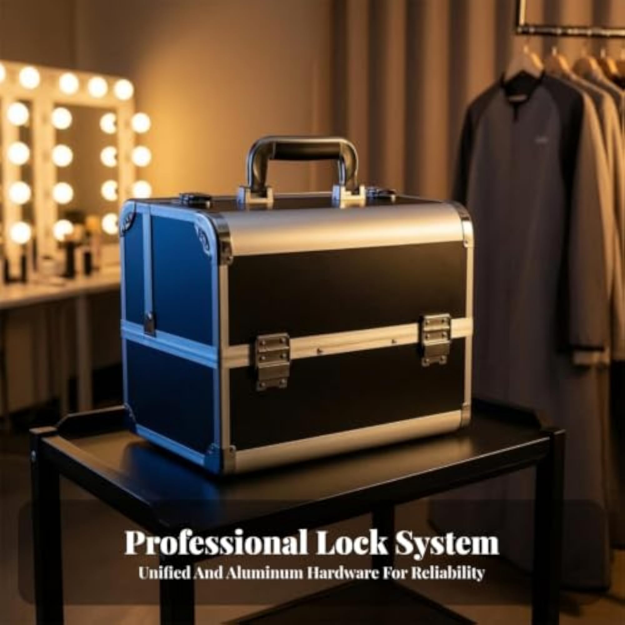 Two-Tier Hard-Shell Makeup Case, Professional Organizer