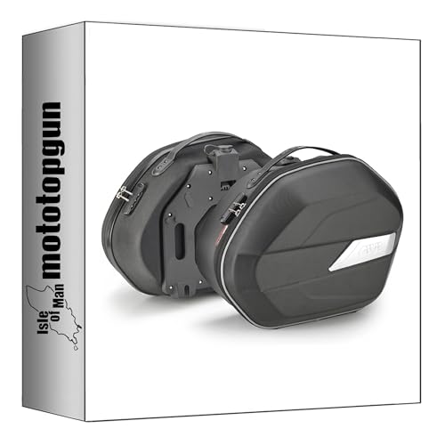MOTOTOPGUN givi borse laterali wl900b monokey nero 50 lt + attacco compatibile con honda xl 600 v transalp 1994 1995 1996 wl900b + pl131