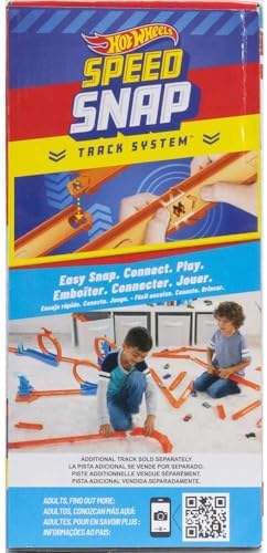 Hot Wheels Toy Car Track Set, Triple Loop Pack & 1:64 Scale Vehicle, Track-Building Components with 3 Loops, Speed Snap Tracks & Adapters — view 5