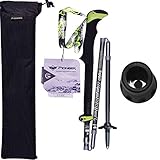 PIONEER 高級カーボン製 超軽量 折りたたみ登山用ストック トレッキングポール トレッキングステッキ ハイキングステッキ ストック ウォーキングポール 専用収納袋付 長さ調節可能 115～135cm 専用収納袋と日本語取扱説明書付き 2本セット 色：ブラック