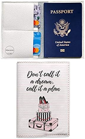 Stylish Passport Holder and Wallet for women with 2 Credit card Slots Pink eco leather cover fashion travel organizer