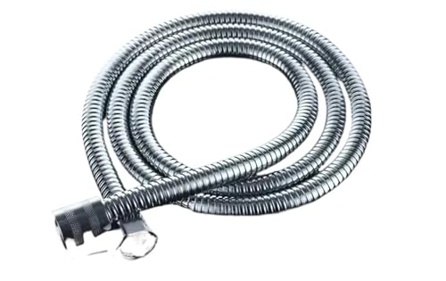 Manguera de ducha de acero inoxidable de 2 metros y tubo de extensión extensible para baño 2