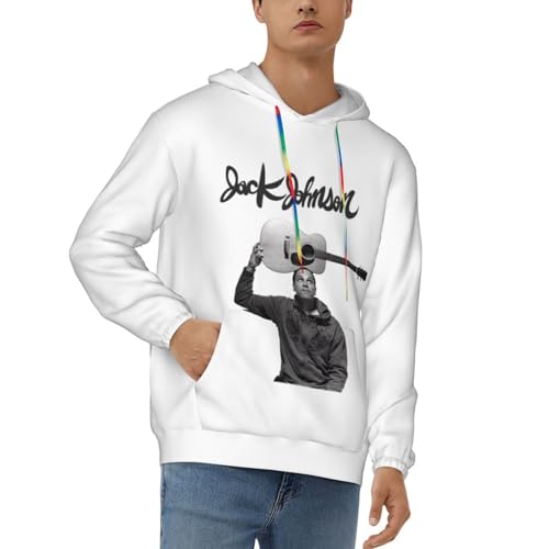 Jack Music Johnson Men's Hoodies Long Sleeve Sweatshirt Drawstring Print Pullover Sweatshirt With Pocket