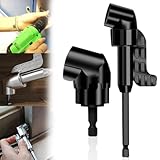 2025 New Cumuul Angle Driver Sherum Right Angle Drill Adapter, Attachment Corner Tool Screw Hub for Household Work (Black, S+L)