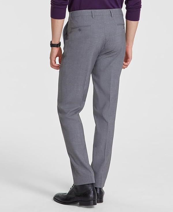 Calvin Klein Men's Slim Fit Stretch Dress Suit Pants for Men | 31W x 30L-GREY by Calvin Klein - Image 6