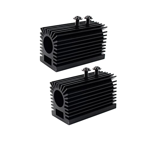 Schwarzer Aluminium-Wasserbearbeitungssitz Lidar-Set Kühlkörperhalterung Laserfeste Halterung für 12 mm Lasermodul (4,5 x 2,3 x 2,7 cm) (2 Stück)