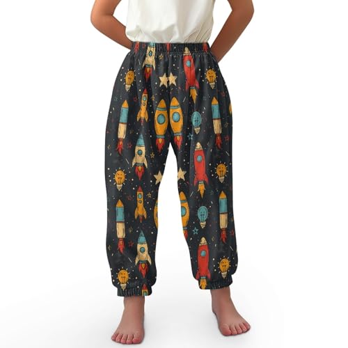 Image of Unisex Little Kids Yoga Trousers Bohemian Beach Pants Baggy Harem Activewear for Boys and Girls Age 3-10