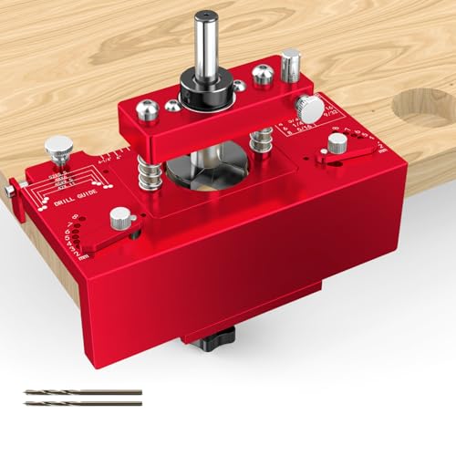 Quick Set 35mm Concealed Hinge Jig with Built-in Screw Hole Guide, Metal Precision Cabinet Door