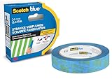 ScotchBlue Malerkrepp für Scharfe Linien, 24 mm x 41 m, Extrem Präzises Scotch Klebeband für Malerarbeiten, Abklebeband/Kreppband - Papier aus PEFC-kontrollierten Quellen hergestellt