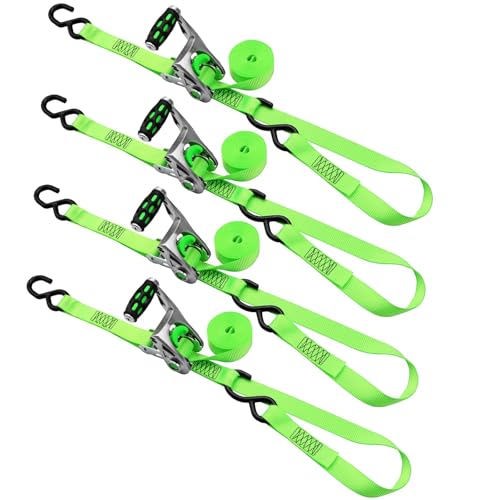 XSTRAP STANDARD 4PK Motorcycle Ratchet Straps 1in x 14ft Luggage Straps