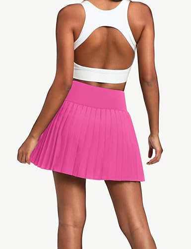 Image of Alaroo Pleated Tennis Skirt for Women with Pockets Shorts Skort | High Waisted Golf Athletic Skorts Running Workout Skirts