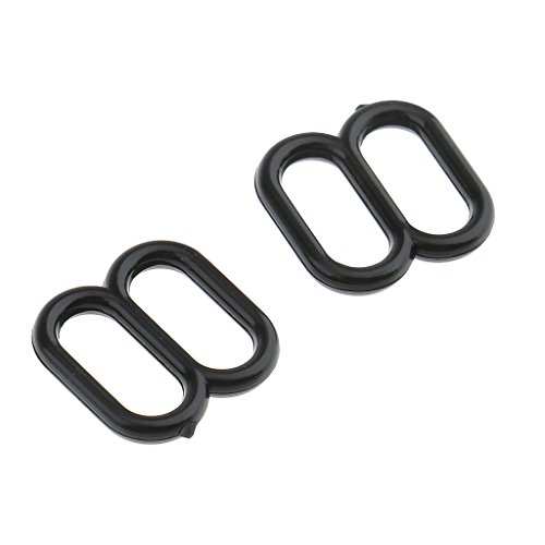 Jili Online 100 Piece Plastic Lingerie Bra Strap Sliders Adjuster Hook Clips For Corset Garter Bikini - Black, 8Mm #TOP4