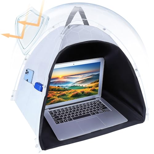KUI WAN Laptop Sun Shade For Working Outside, Foldable Laptop Sun Shade & Privacy Shield, Laptop Tent for Work from Anywhere, Anti-Glare, Lightweight, Foldable & Portable Shield Cover