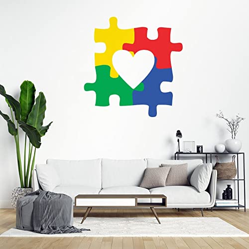 Vinilo Decorativo Puzle Corazón Autism Awareness
