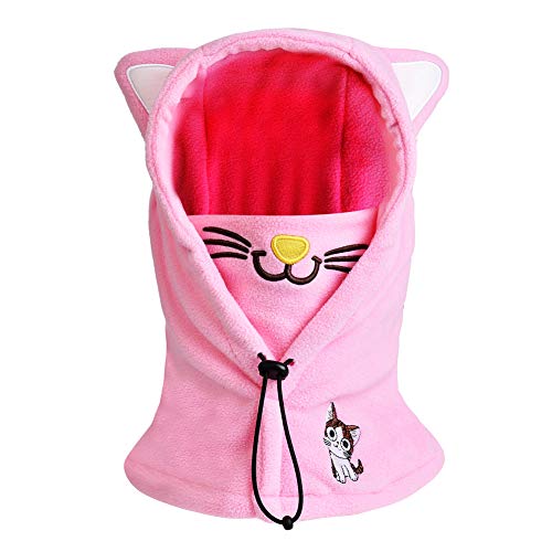 Boys Girls Winter Warm Hat Kid Fleece Caps Windproof Balaclava Face Cover Mask
