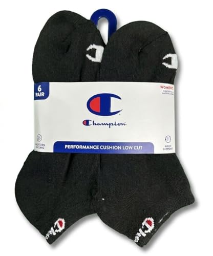 Image of Champion Women's Low Cut Beathable Moisture-Wicking Athletic Socks (6-Pack)