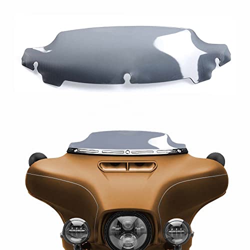 Image of Smoke 4.5 inch Wave Windshield Windscreen Wind Splitter Compatible for 2014-2022 Harley Davidson Touring Electra Glide Street Glide 2015 2016 2017 2018 2019 2020 2021 2022
