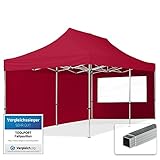 Lieferumfang / Zubehör : Pop-Up-Pavillon-Rahmen mit Scherenmechanismus Aluminium-Konstruktion, Pavillondach-Abdeckung, Seitenteile, Abspannseile, Erdnägel, Trage-Tasche / Abdeckhaube, Deutsche Montageanleitung
