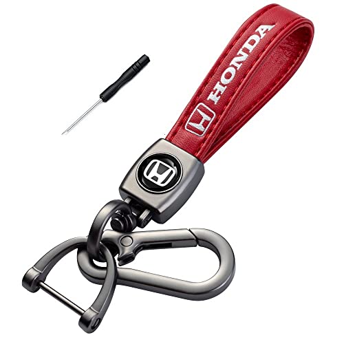 CHENMI Genuine Leather Car Logo Keychain for Honda Key Chain Accessories Keyring with Logo