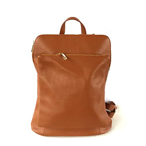 Superflybags Sac à Dos convertible en Sac Porté Épaule Cuir Véritable modèle CALTANISETTA Made In Italy Cover