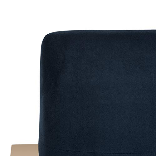 Sillón con Tela Terciopelo Azul y Detalles de Metal miniatura 4
