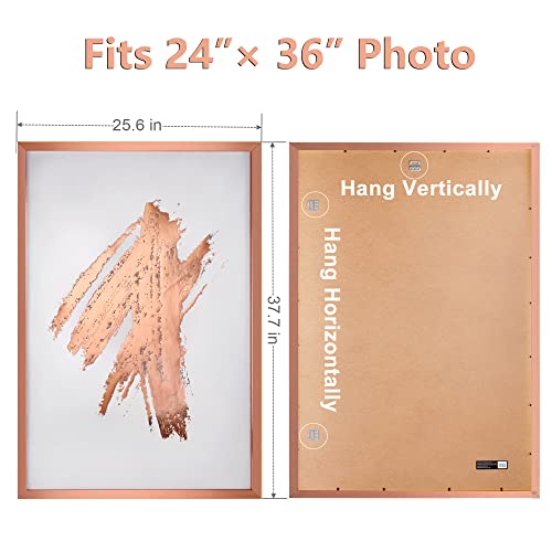 Edgewood 24X36 Poster Photo Frame With Durable Plexiglass For Beautiful Wall Pictures - Ideal For Home, Office, Studio, Or Gallery Displays, Rose Gold, 1-Pack #TOP4