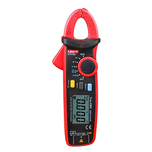 UNI-T AC/DC Clamp Meter UT210D Amp Meter Clamp Multimeter Tester Digital Voltmeter Continuity Tester Capacitor Mini Ammeter HVAC Tool