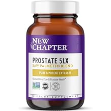 New Chapter Prostate Supplement - Prostate 5LXTM with Clinical Strength Saw Palmetto + Fermented Selenium for Mens Wellness - 180 ct Vegetarian Capsule