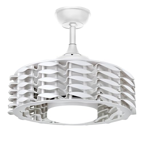 SULION SULION-075811 Bianco ventilatore da soffitto senza pale e luce led da 24W telecomando incluso