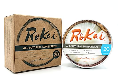 RoKai Natural Mineral Sunscreen SPF20-4 Organic Ingredients with Zinc Oxide, Unscented. Non-Nano, Chemical-Free UV Protection - Image 2