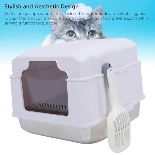 Caja sanitaria cerrada para gatos de acero inoxidable grande miniatura 4