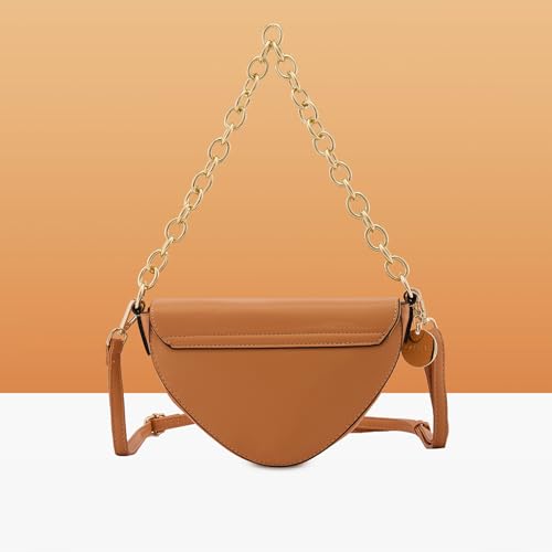 Image of Caprese Bloom Sling Small Apricot Bag for Women|Adjustable and Detachable Strap for Comfortable Wear|Versatile Handbag for Everyday Use, Travel, and Special Occasions