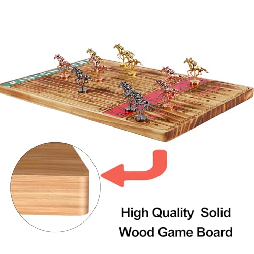 Juego de mesa Horse Racing con caballos de metal miniatura 2