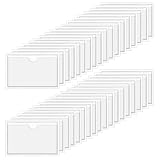 36 Piezas Bolsillos Adhesivos Transparentes, 10 x 6 cm Soportes para Etiquetas Autoadhesivos, Porta Etiquetas Adhesivas Ttransparente, Transparente Bolsillo Autoadhesivo, para Oficina, Organización