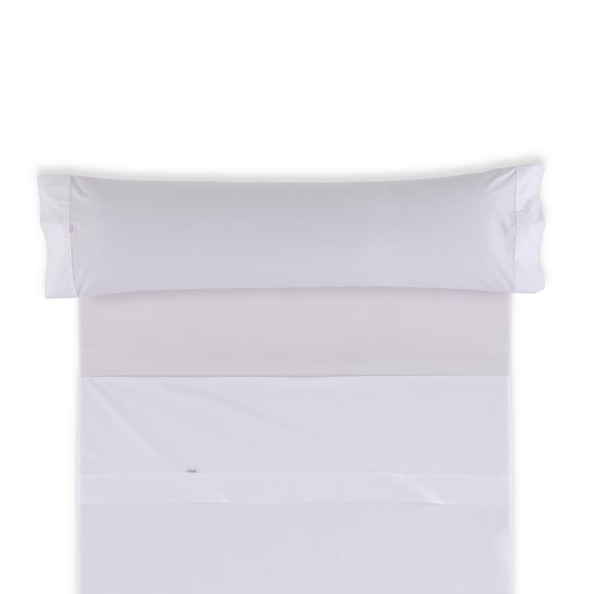 ESTELIA - White Pillow Case - 90 cm-45 x 110 cm-144 Thread Count - Soft, Resistant and Durable