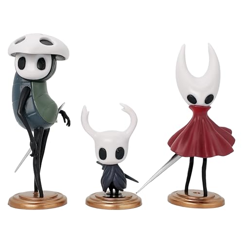 Fantasix 3 Pcs Hornet Figures Knight Statue with Base Game Character Figure Suitable for Collection and Decoration
