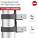 Hailo T80 FlexLine Alu-Sicherheits-Teleskopleiter - ausziehbare Anlegeleiter mit 13 Sprossen - Arbeitshöhe bis 450 cm - Gewicht 13,1 kg - Silber