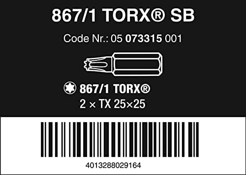 Wera 867/1 Z Bity Torx SB TX25, TX 25 x 25 mm