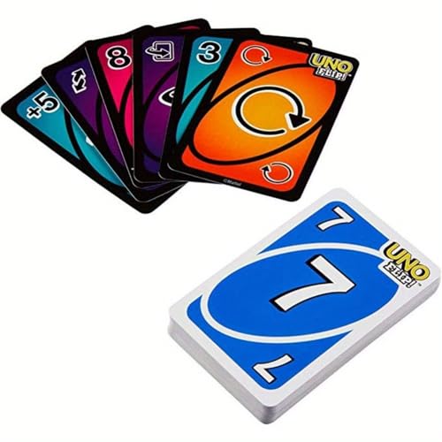 Image of Classic Card Game - 112 Colorful Cards | Fun Family & Party Game | 2-10 Players | Easy to Learn | Ages 7+ | Fast-Paced Colour & Number Matching Game for Kids & Adults (UNO Flip)