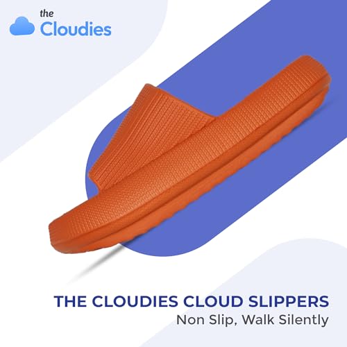 Image of Cloud Slides For Women And Men - Comfy Non Slip Indoors Slippers For Shower Spa Pool College Outdoors Slides - Soft And Cozy Open Toe House Sandals Thick Soles