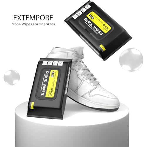 Image of Extempore Shoe wipes Total 160 Pcs Sneakers Cleaning Quick Wipes Removing Dirt and Stains with Disposable Shoe Wipe