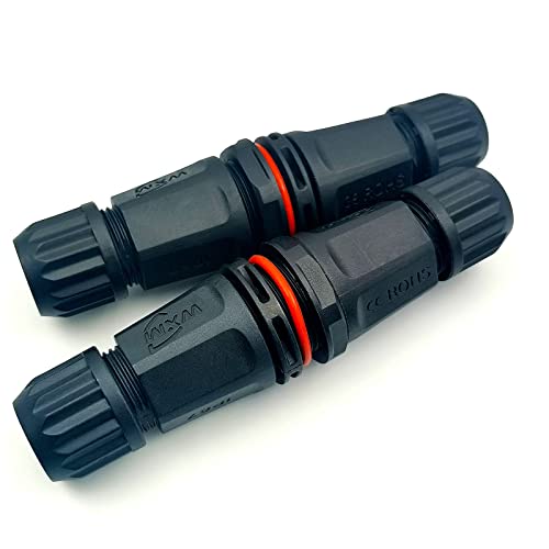 DEVMO 2PCS Empalmes RJ45 Impermeables CAT 5e/6A Negro miniatura 1