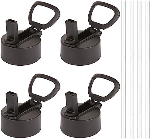 Volhoply Flex Straw Lid for Wide Mouth 4 Pack