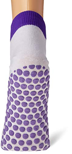 Meia Para Pilates Branco/Roxo