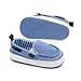 XWANZI Newbron Shoes Black and White Stripes Denim Low Cut Unisex Shoelaces Fashion Casual Classical Baby Slippers 0-6 Months