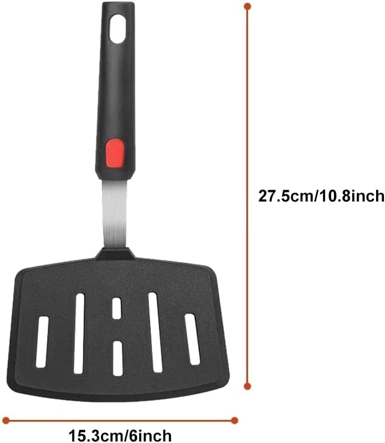 Image of Kitchen Silicone Fish Spatula Turner Wide Pancake Spatulas for Nonstick Cookware Pans Omelette Egg Spatula 600F Heat-Resistant Kitchen Silicone Utensils 1 Pcs