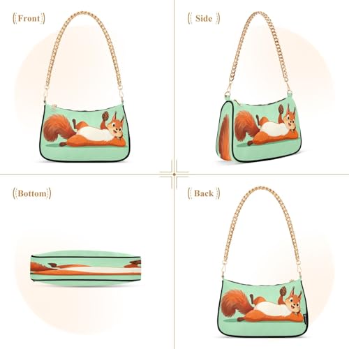 Sac à main écureuil orange pour femme | Accessoire de mode original - 2