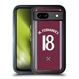 Head Case Designs Officially Licensed West Ham United FC Mateus Fernandes 2025/26 Players Home Kit Ultra-Armoured Shockproof Case [Military Grade Protection] Compatible with Google Pixel 8a