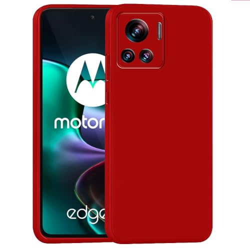 Image of Back Cover for Motorola Edge 30 Ultra 5G | Full Camera Protection | Premium Liquid Silicon Case | Flexible Bumper Case for Motorola Edge 30 Ultra 5G (Red)