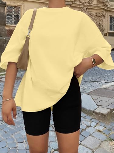 Image of Trendy Queen Womens Oversized T-Shirts Short Sleeves Workout Tops | Casual Summer Gym Tees Plus Size Fashion Clothes 2026